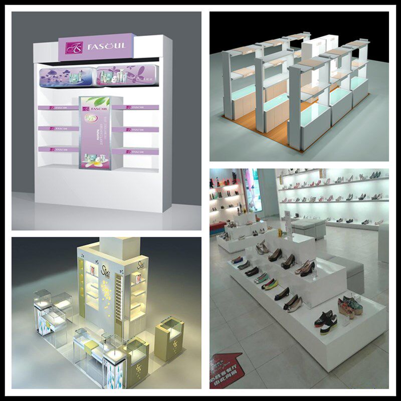 商场烤漆展柜化妆品展柜珠宝柜饰品C展柜黄金饰品柜展示台木质展