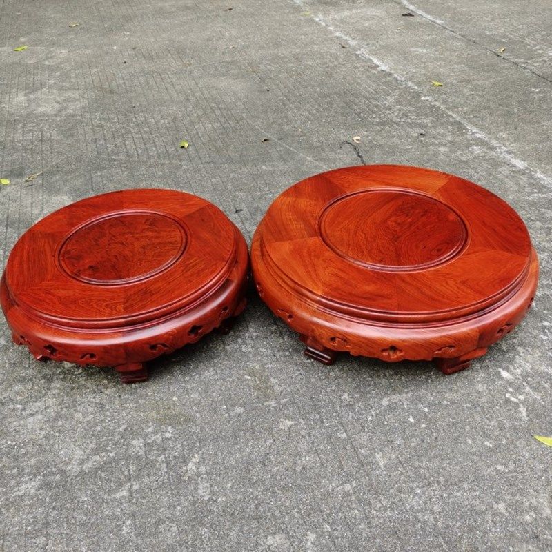 大果紫檀红木底座圆形实t木奇石底座摆件架子花瓶底座缅甸花梨木,商业/办公家具,展示地台/底座,淘宝优惠券,粉丝福利购,淘宝优惠卷