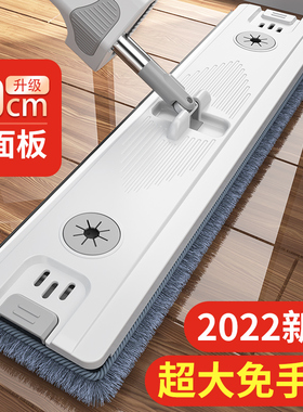 拖把家用一拖平板净2n021新款免手洗地拖地神器懒人吸水托帕大拖
