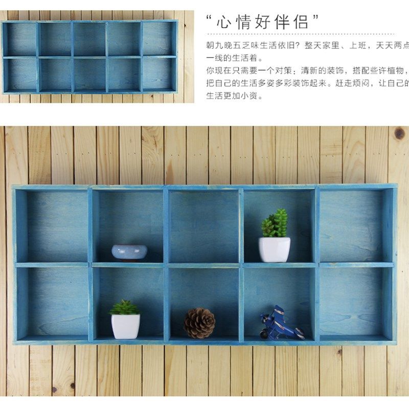 复古乡村b壁饰收纳陈列架展示柜可悬挂咖啡厅卧室墙面装饰品创意,家居饰品,壁饰,淘宝优惠券,粉丝福利购,淘宝优惠卷
