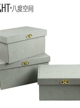 样板房衣帽间衣柜书架装饰架皮箱装饰G收纳盒储物箱家居收纳整理