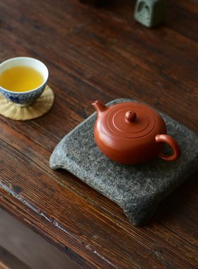 拙几乌金石方f托 干泡茶盘养壶托石茶台茶托杯托 石壶托壶承石托