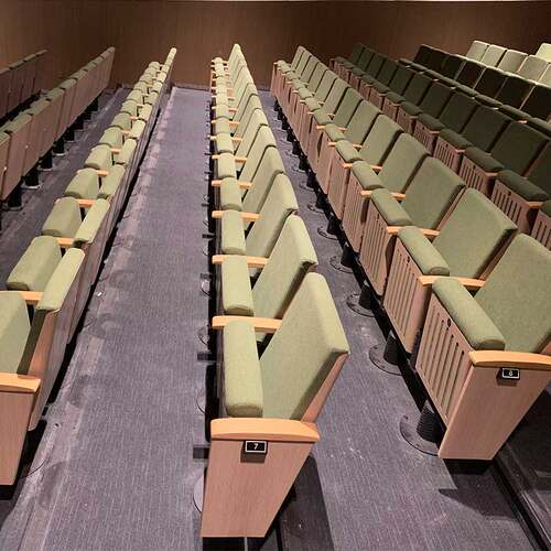 高档报告厅座椅i礼堂椅排椅会议室美感带写字板阶梯教室椅子剧院
