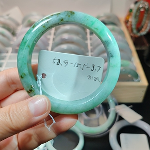 58.9圈翡翠A货手镯绿底桂花