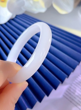 金丝玉和田玉色天然羊脂白金丝玉手镯女款玉镯和田玉平替白月光