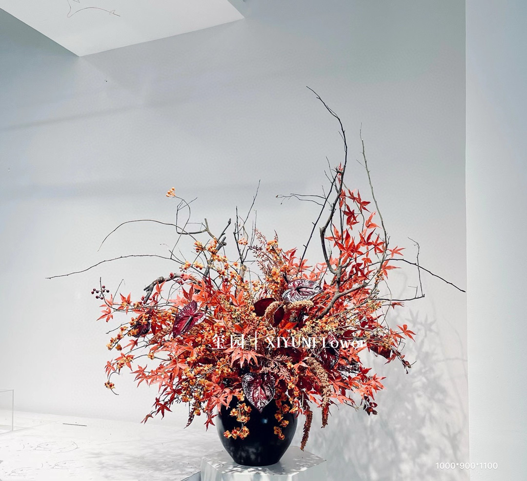 酒店大堂花艺新年花仿真花售楼部花艺摆件