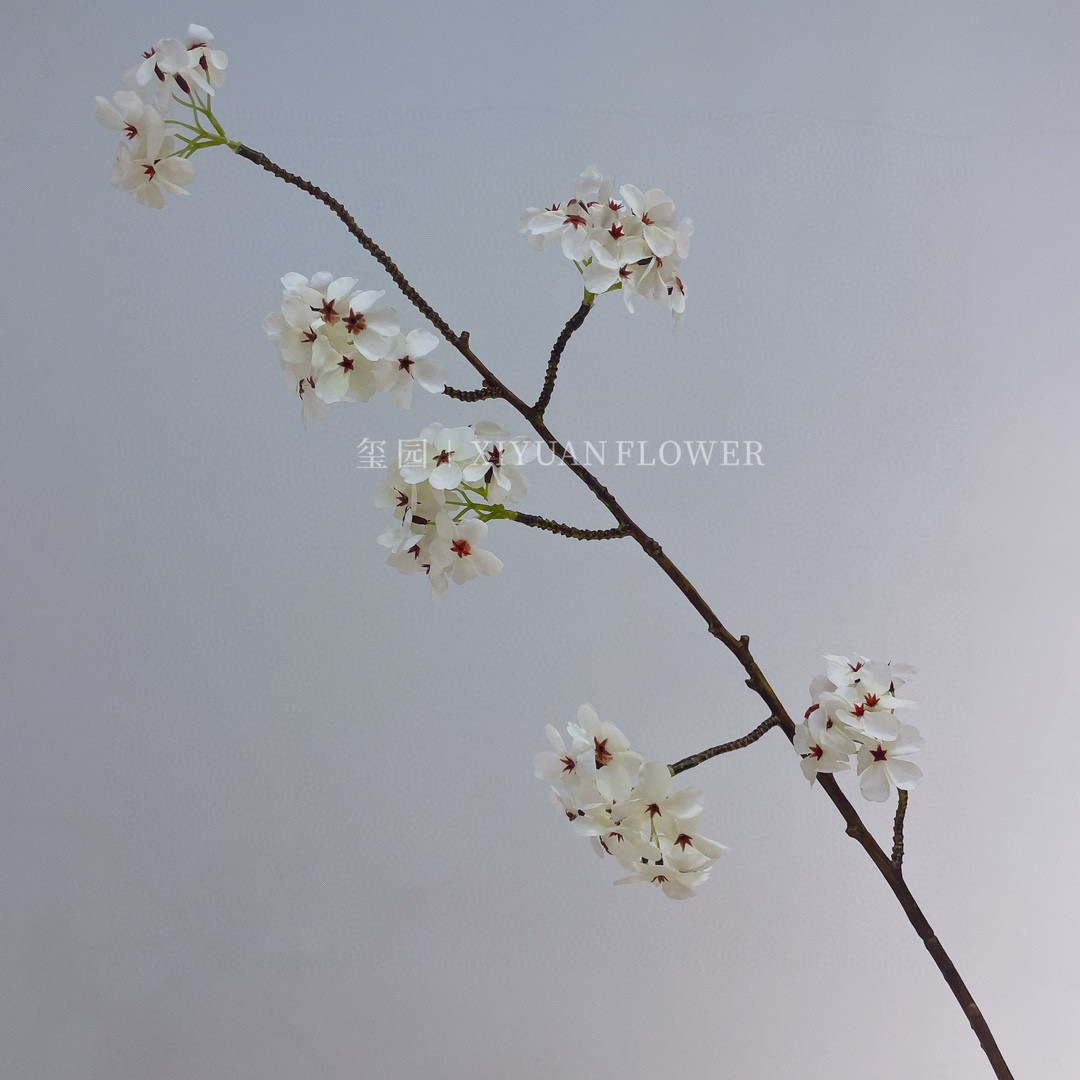 高仿真梨花花白色假花摆设摆件装饰杏花樱花单支侘寂家居玄关日式