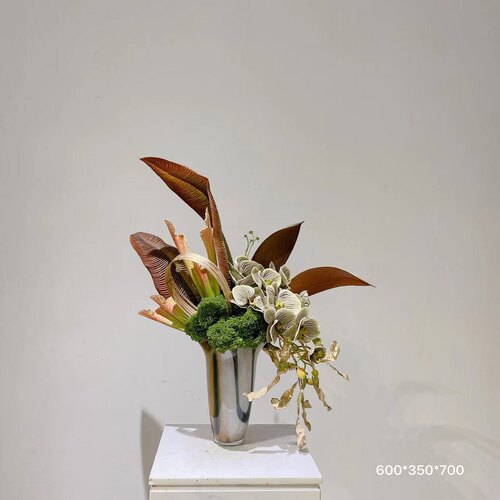 朴树玺园中古vintage手工琉璃白菜花瓶花器设计感复古花瓶
