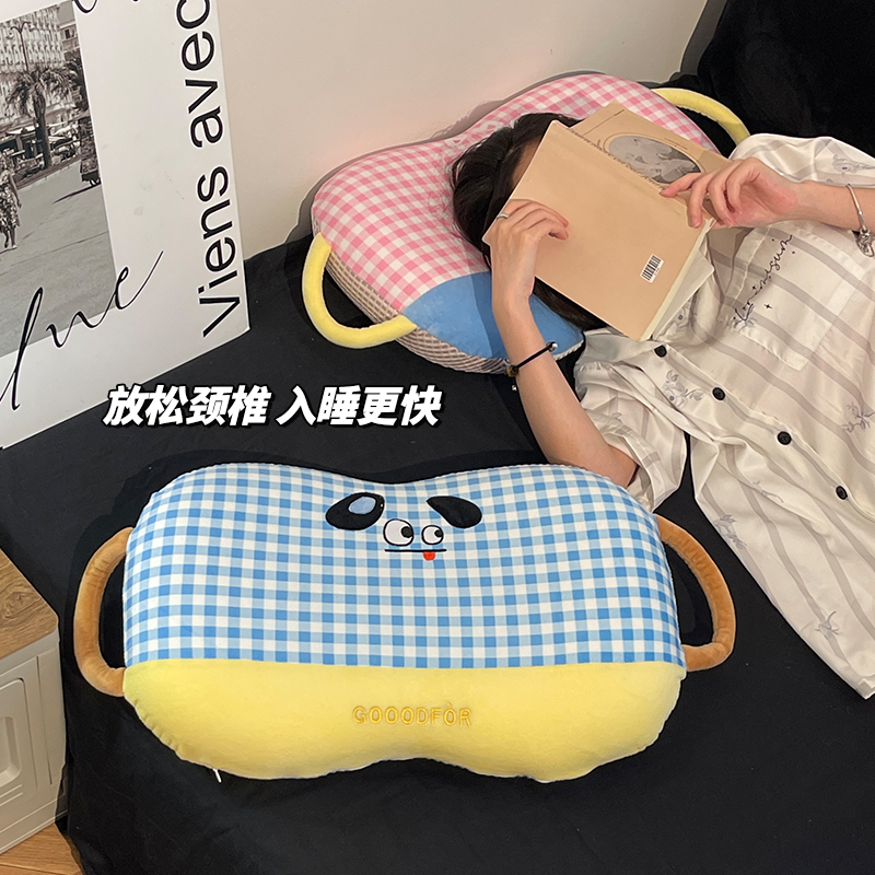 记忆棉小枕头零压慢回弹护颈椎助眠办公室趴睡侧睡学生成人午睡枕
