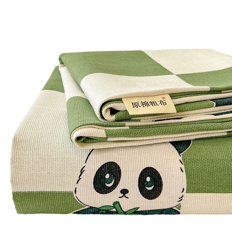 加厚老粗布床单单件亚麻棉麻纯棉100全棉被单三件套宿舍单人学生