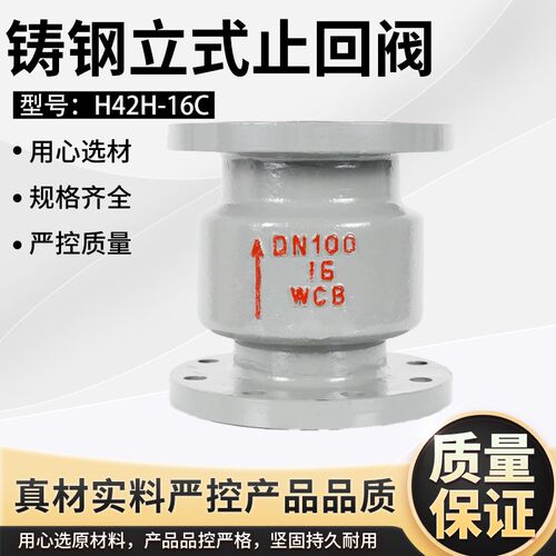 H42H-16C铸钢立式法兰止回阀25C40C止逆阀逆止阀DN50 80 100 150