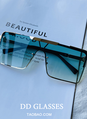 网红连体大框茶色墨m镜女复古遮阳圆脸偏光防风开车驾驶太阳眼镜