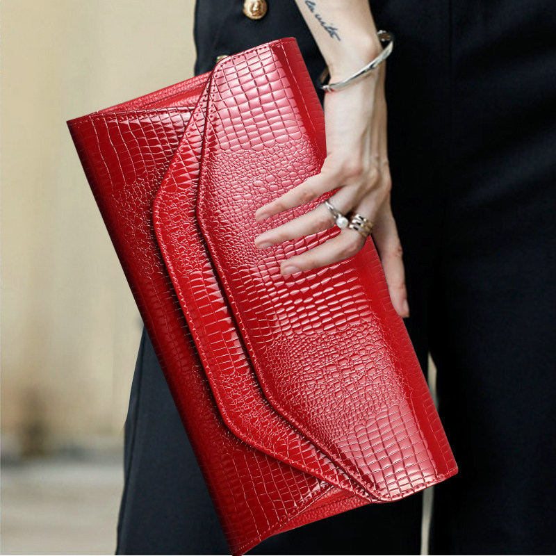 大容量女士真皮手拿包女包2021新款夏季时尚手抓链条包小包包手包