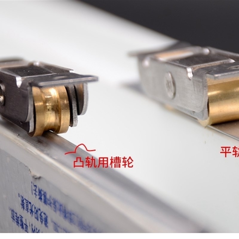 塑钢门窗滑轨e铝h轨窗户轨道推拉窗移窗移门滑轮凸槽下轨道修复配