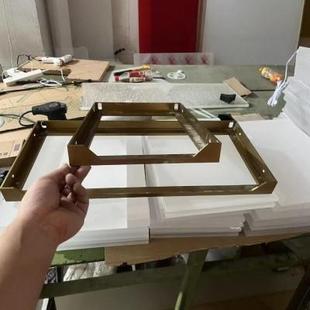 亚克力白磨砂透光层板定制铝合金属托架加工分层有机玻璃透光隔板