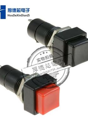 12MM PBS-11B 方形 瞬间 按钮开关 红色/黑色 SPST汽车仪表板