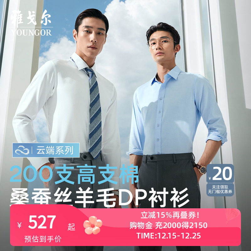 雅戈尔长袖商务绅士衬衫