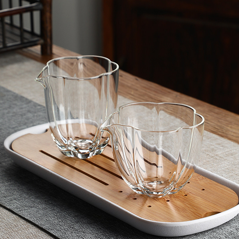 公道杯玻璃高档梅花网红茶具分茶器单个泡茶配件茶滤茶漏一体茶海,餐饮具,公道杯,淘宝优惠券,粉丝福利购,淘宝优惠卷