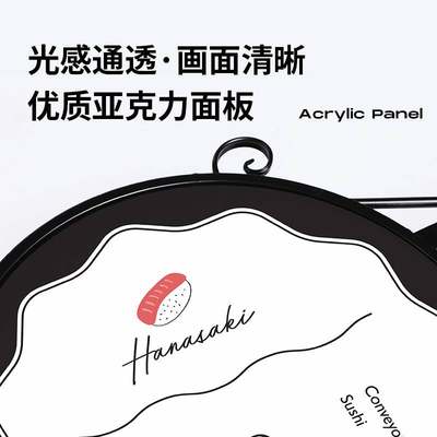 圆形灯箱广告牌挂墙式亚克力侧招户外双面展示牌发光字小招牌定制