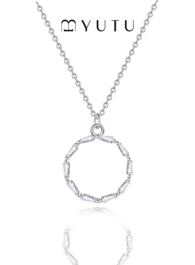 1竹影莹辉YUTU银饰极简圆环圈圈项链2025新款爆款小众锁骨链高级