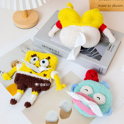 小可爱卡通便携抽纸挂件材料包