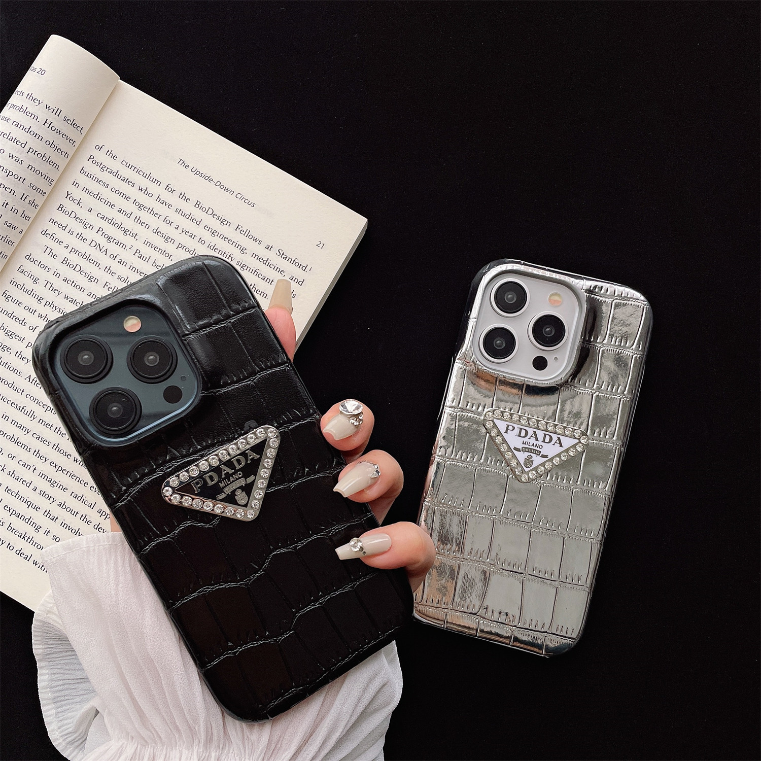 新款17air潮牌鳄鱼纹P钻16适用苹果15promax手机壳i