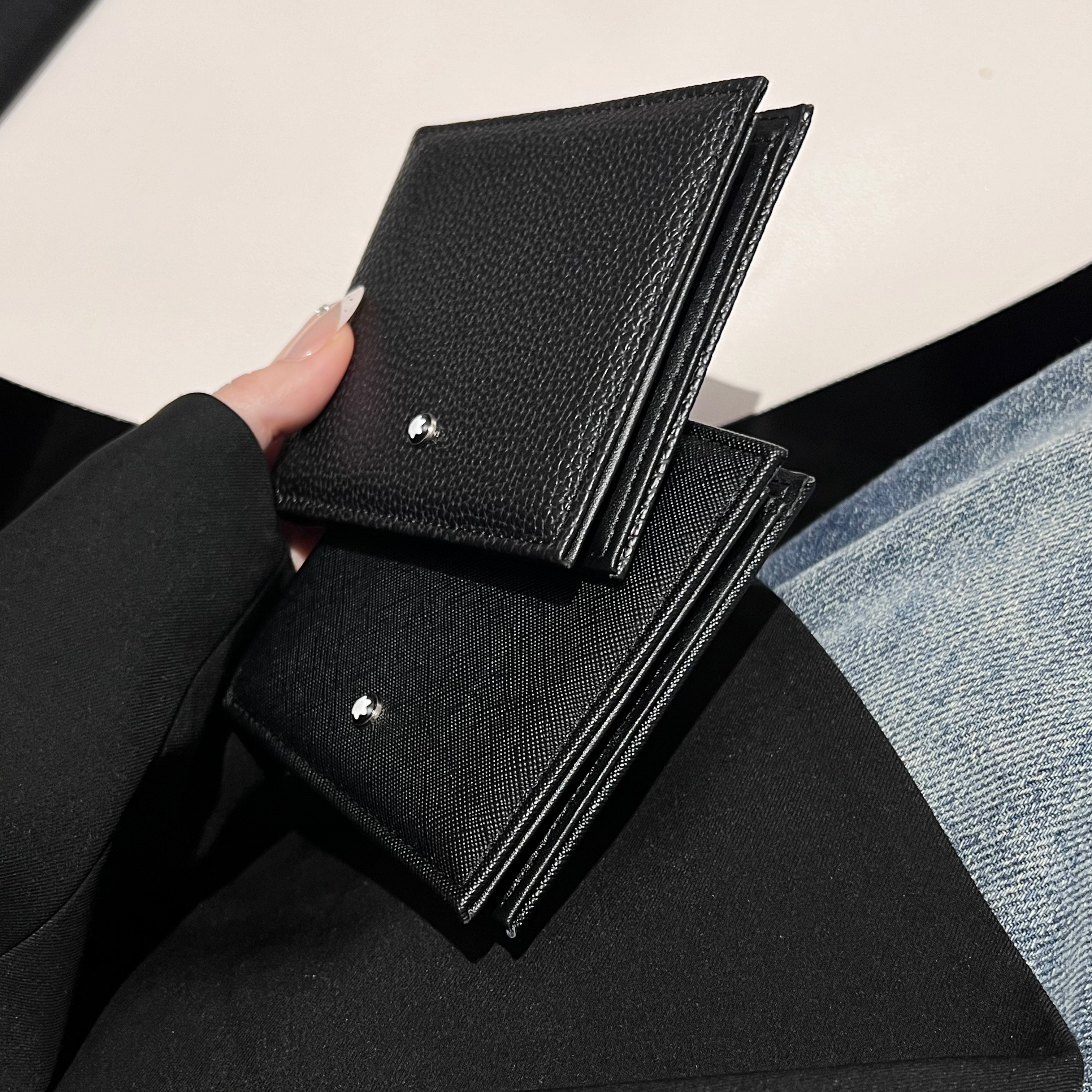 thumbnail for New Flip-Fold Wallet with High-End Leather Texture for Storing Id Cards, Bank Cards, and Coins, Personalized Multi-Card Slots, Portable and Compact, Suitable for Men, Women, and Couples, Leather Card Holder, Luxurious and Fashionable, Designer Brand