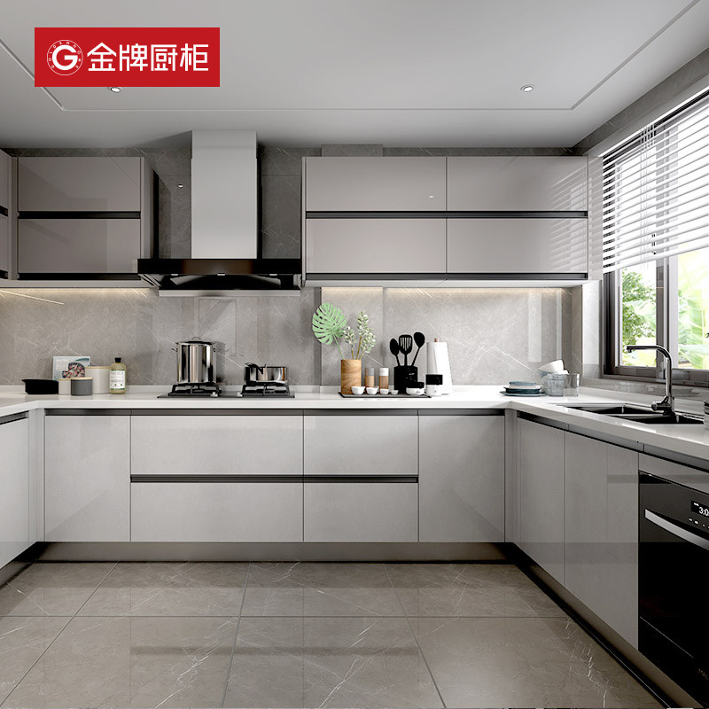 金牌厨柜整体厨房橱柜定制简约现代简易小厨柜装修定做定制预付金