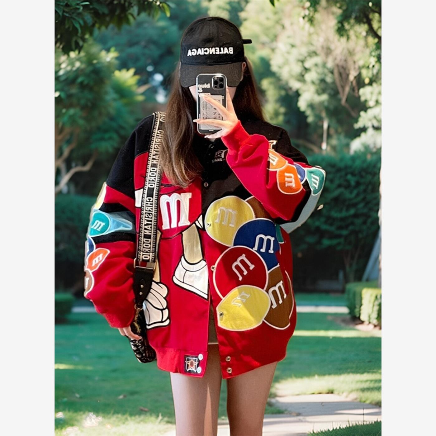 mm豆棒球外套情侣装新款