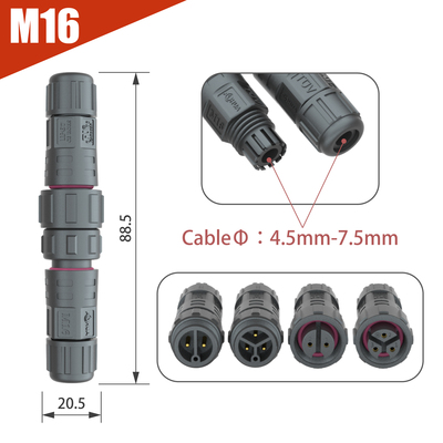 澳华AHUA现货 M16/29航空插头 23芯接头 UL/TUV防水连接器IP67
