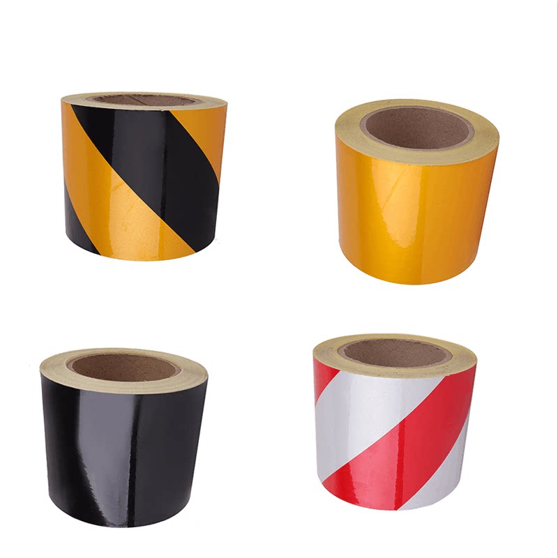 加油站防撞护栏反光贴膜警示导向胶带晶格交通锥反光膜交通柱胶带