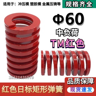 300 150 6070 日标红色矩形模具弹簧TM60 200 125 100 250