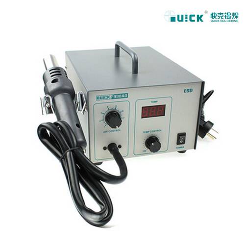 QUICK快克 原装正品990A/990AD数显热风枪焊台 防静电热风拔焊台