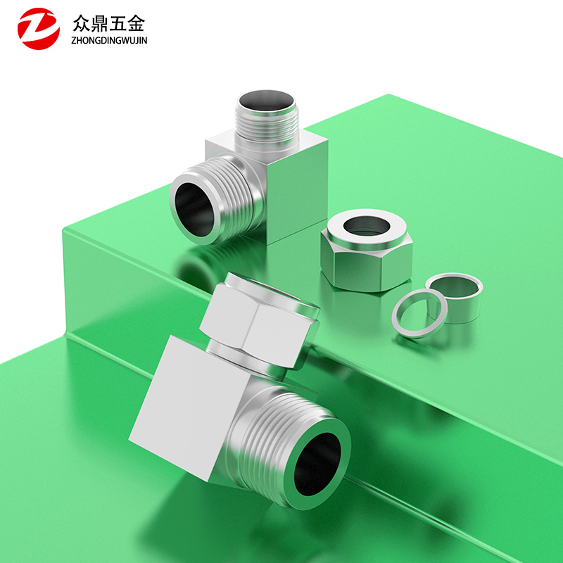 不锈钢弯头终端双卡套接