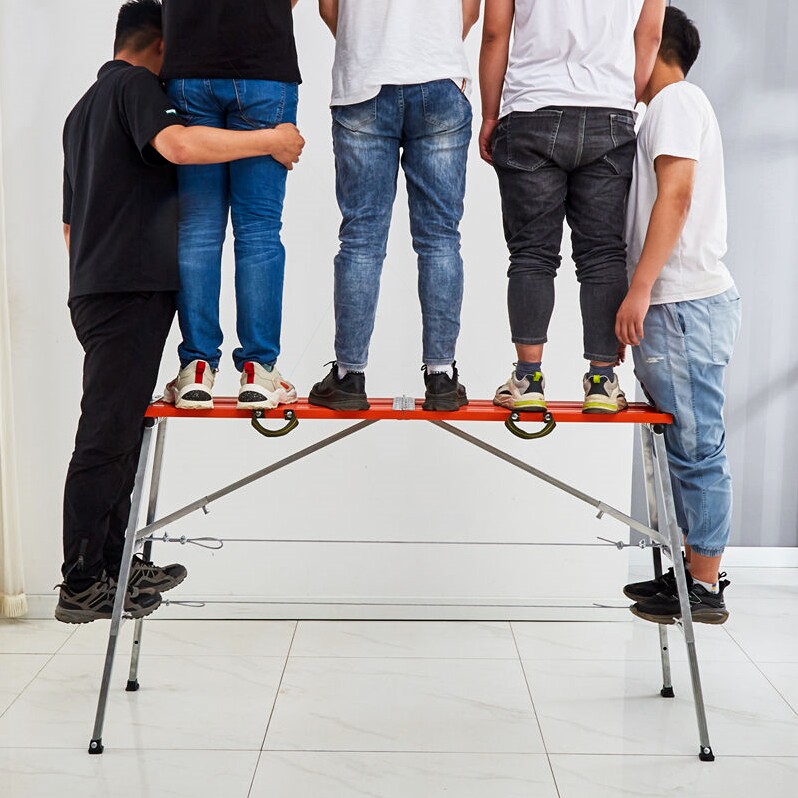 厂家直销加厚铝合金马凳脚手架便携装修架子伸缩凳子装修神器