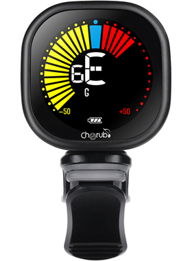 Cherub小天使民谣吉他电子调音器可充电尤克里里小提琴夹式校音器