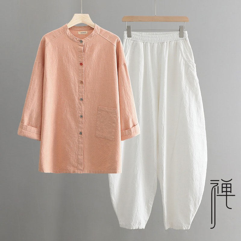 寺院居士服女款夏季薄款