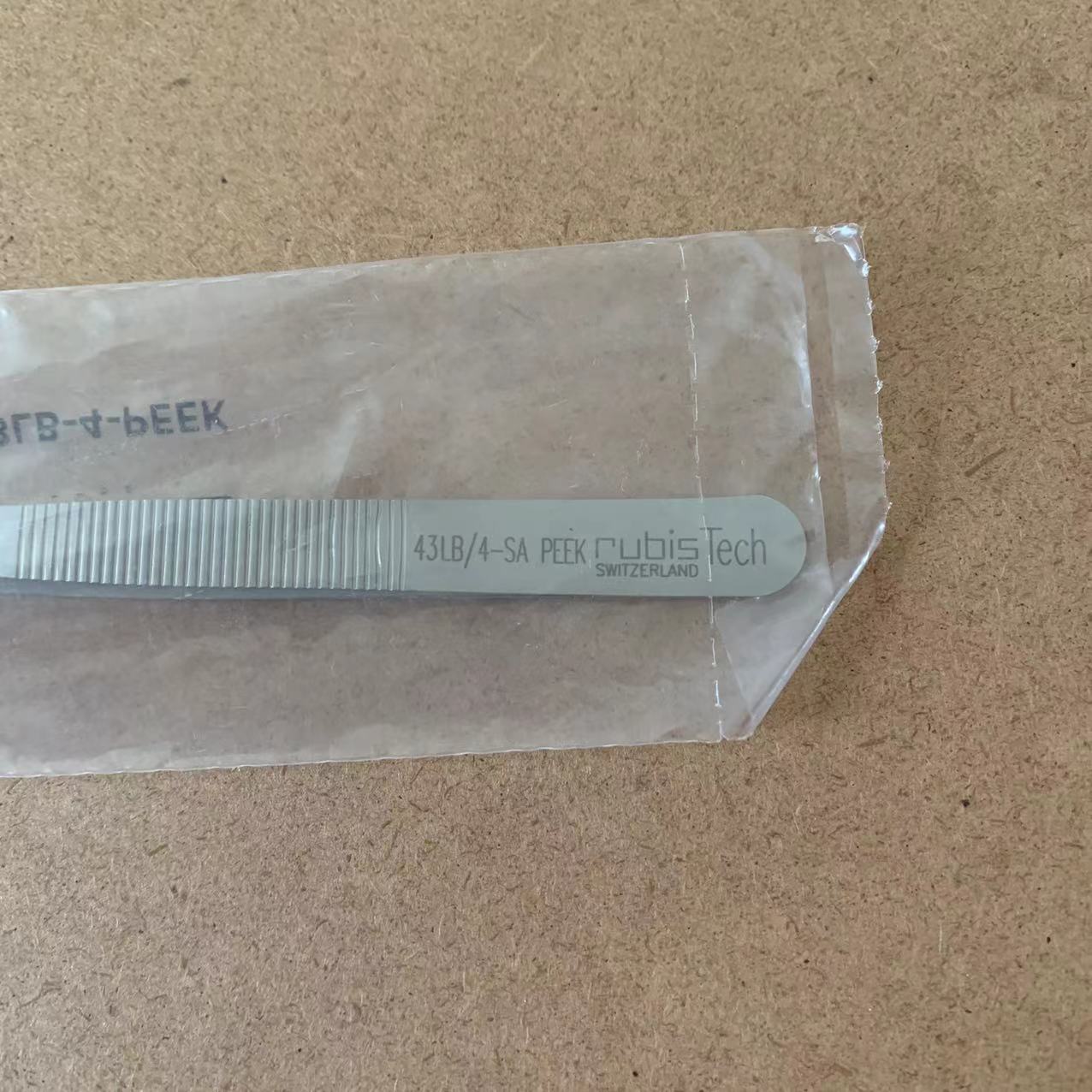 瑞士进口RUBIS 4寸晶元镊子43LB-4-PEEK防静电晶圆无损防划伤夹子