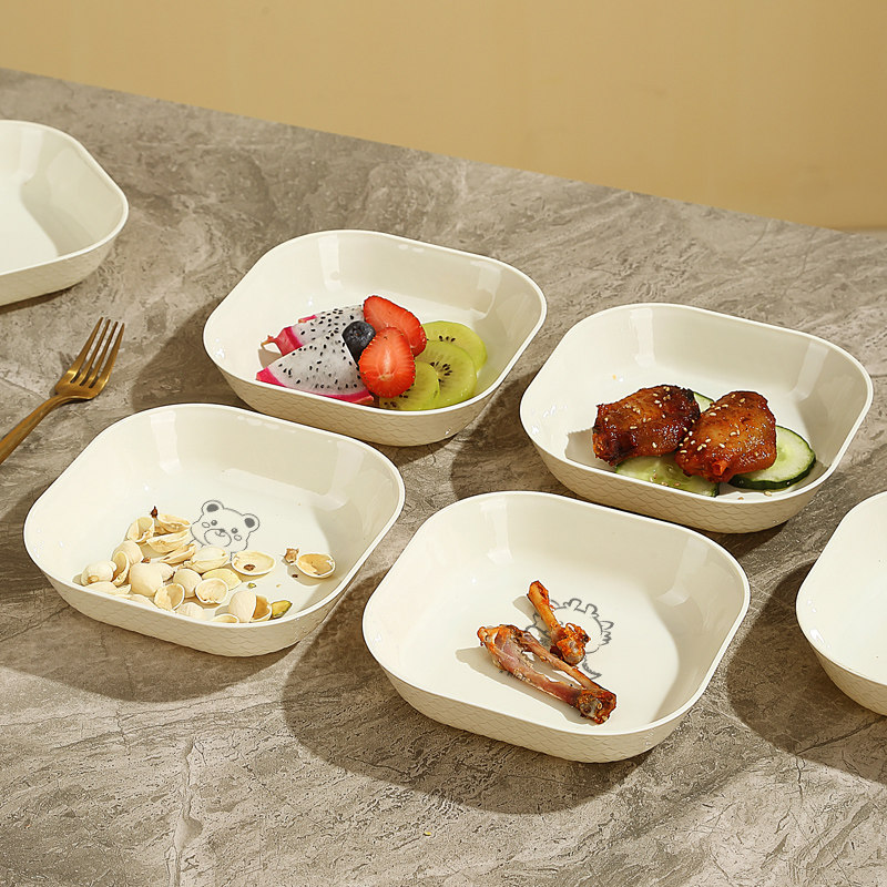 新年吉祥招财龙图案吐骨碟客厅茶几水果糖果盘子收纳瓜子壳小碟子