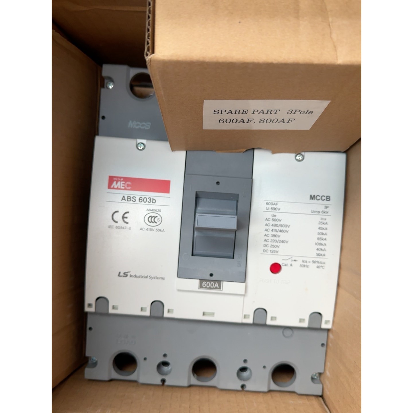 释迦自动化进口LS+MEC塑壳断路器空气开关+ABE603b+50