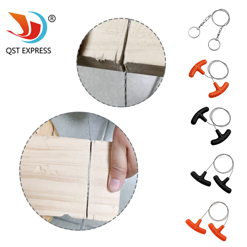 多用途迷你口袋锯钢丝锯 不锈钢手拉钢丝锯绳 户外野营求生装备锯