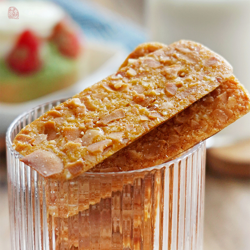 椰子脆饼 坚果脆片酥脆香甜饼干 椰香薄饼网红零食120g 古港食记