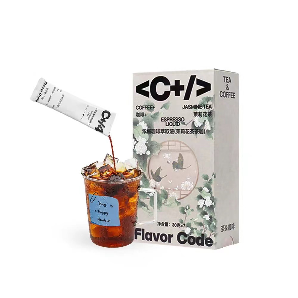 疯味代码 茉莉花茶茶咖浓缩咖啡萃取液30g*70糖0脂肪冲饮方便