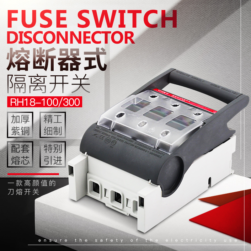 熔断器式隔离开关 HR18-100 保险开关 刀闸HR5 HR6紫铜闸刀 100A