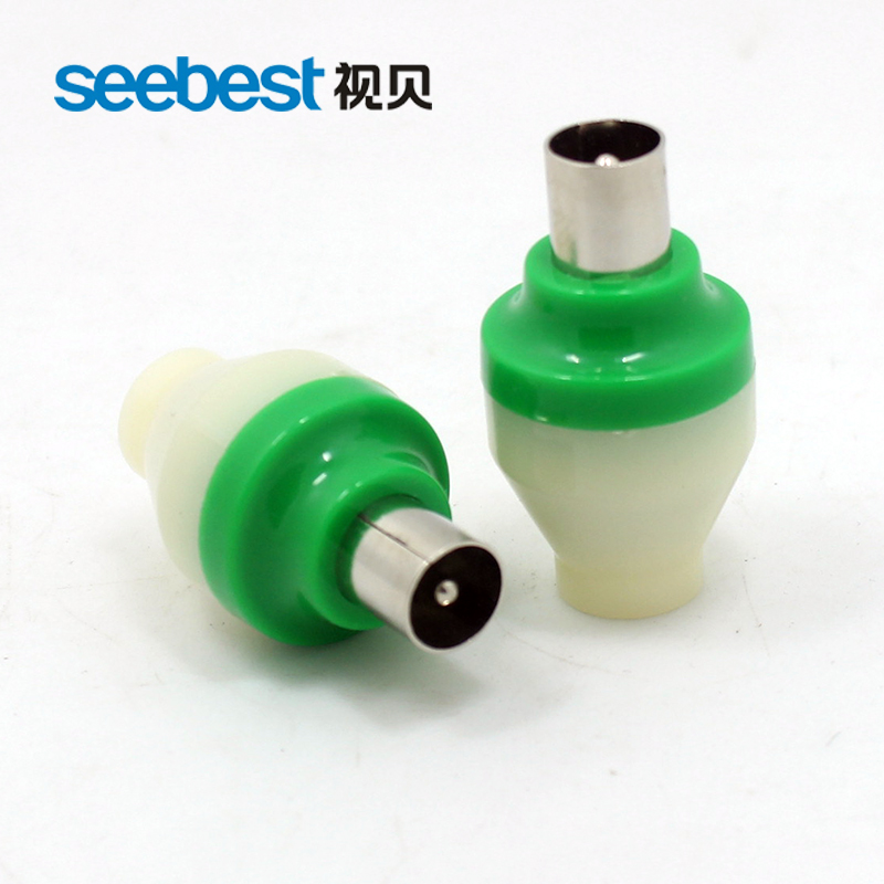 视贝BD128美式电视TV插头RF公头 有线电视天线闭路线信号竹节公头