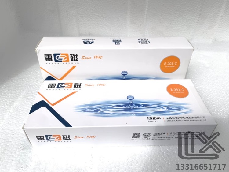 上海雷磁 PH电极 E-201-C Q9接头型 可充式复合电极 酸碱度电极