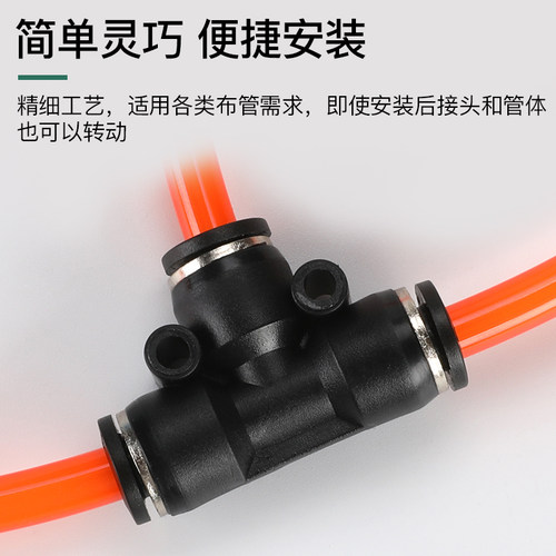 快插气动直通PE4 PE6 PE8 PE10 PE12 PE14 PE16高压空压管