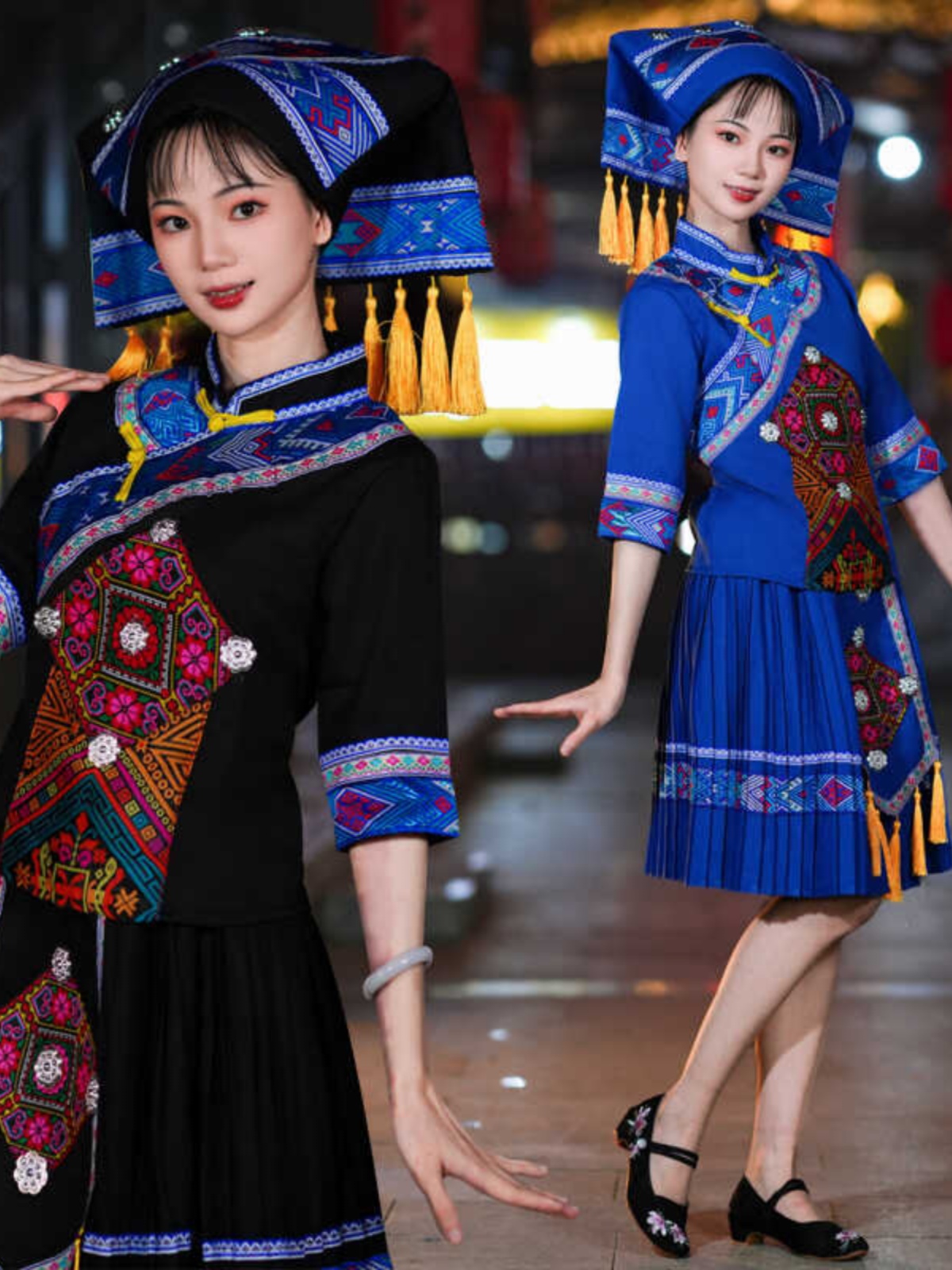 壮族服装男女民广西舞台