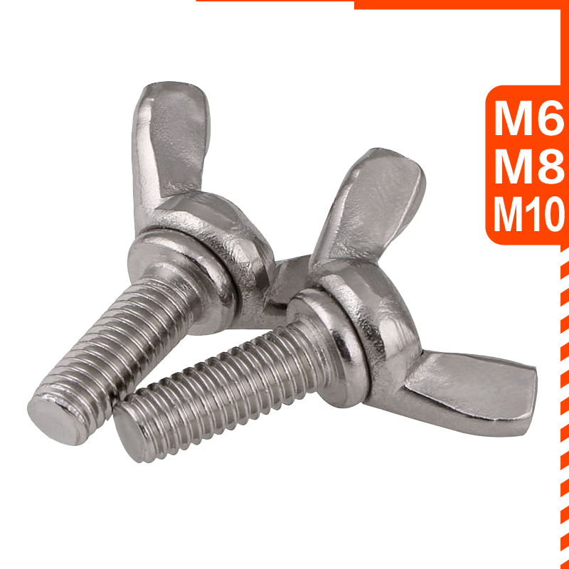 M6M8M10手拧羊角螺丝钉201不锈钢碟型螺栓冒10x12/16/20/25/30/40