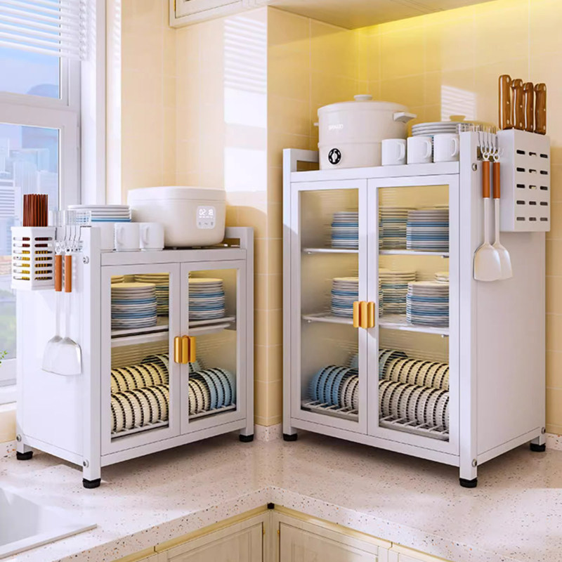 新客减防尘碗架沥水架厨房家用灶台放餐具碗碟碗盘刀筷收纳置物架